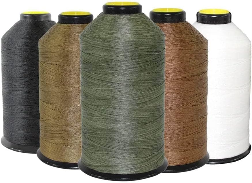 Bonded Nylon Thread #69 - SGT Knots - Milspec Thread - Military Grade Nylon Sewing Thread - for Leather Stitching, Canvas Repair, Gear Modification, Upholstery, More (8 oz. Spool - Black)