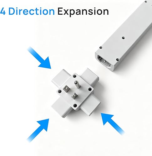 Miniatura 6 de Barra extensora de toma de corriente, cuenta con USB-A, USB-C y 2 salidas de CA, combinación libre, se extiende de 9 a 36 pulgadas, acceso a toma de