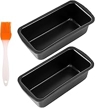 2 Stück Brotbackform Klein Kastenform Kuchen Antihaft Rechteckig Backform Brot backen Zubehör für Brot, Kuchen, Toast 19,5x9,5x6cm, mit Backpinsel Silikon