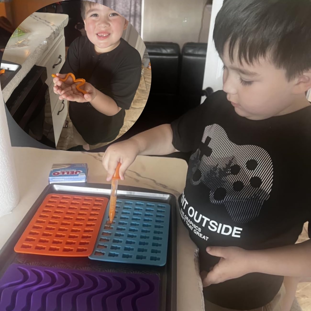 Goteros líquidos con pipetas de silicona, paquete de 30 cuentagotas de medicina de 5 ml con cepillo de limpieza, cuentagotas de plástico pequeño para medicina infantil, molde de caramelos, oso de