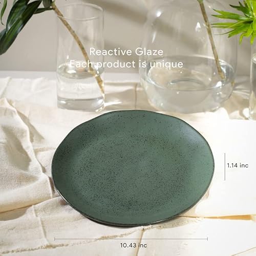 Conjunto C/ 6 Pratos Raso Orgânico Stoneware Arauco Ø 26,5cm