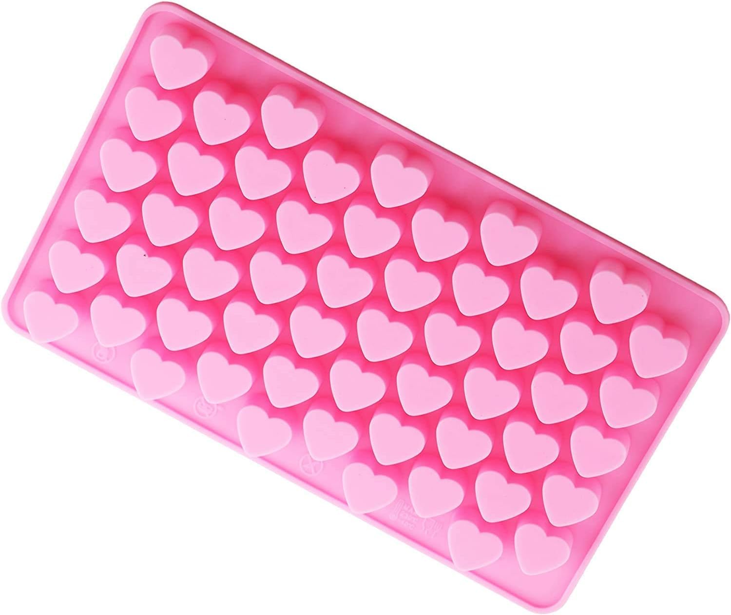 ECVV Heart Shape Silicone Molds Ice Cube Candy Mold Chocolate Mold for Party Cake Decoration, Easy to Remove