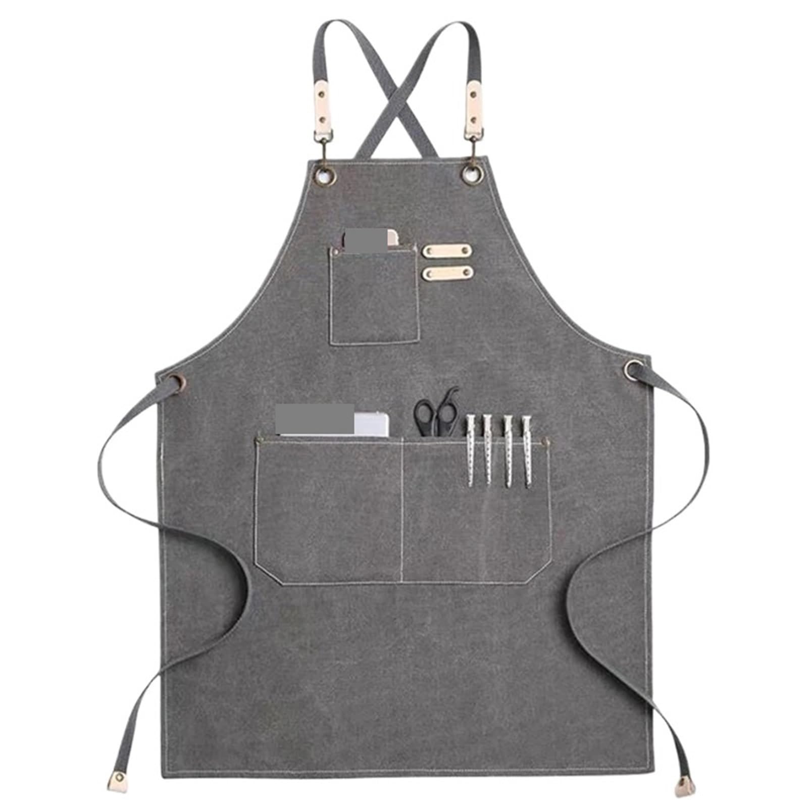 Tablier en toile cirée robuste avec croix arrière réglable Pour Bricolage