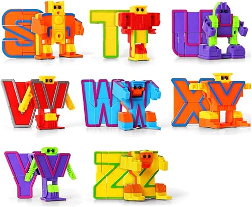 Miniatura 3 de Alfabeto Robots juguete para niños ABC aprendizaje educación preescolar juguetes 26 piezas/caja de regalo