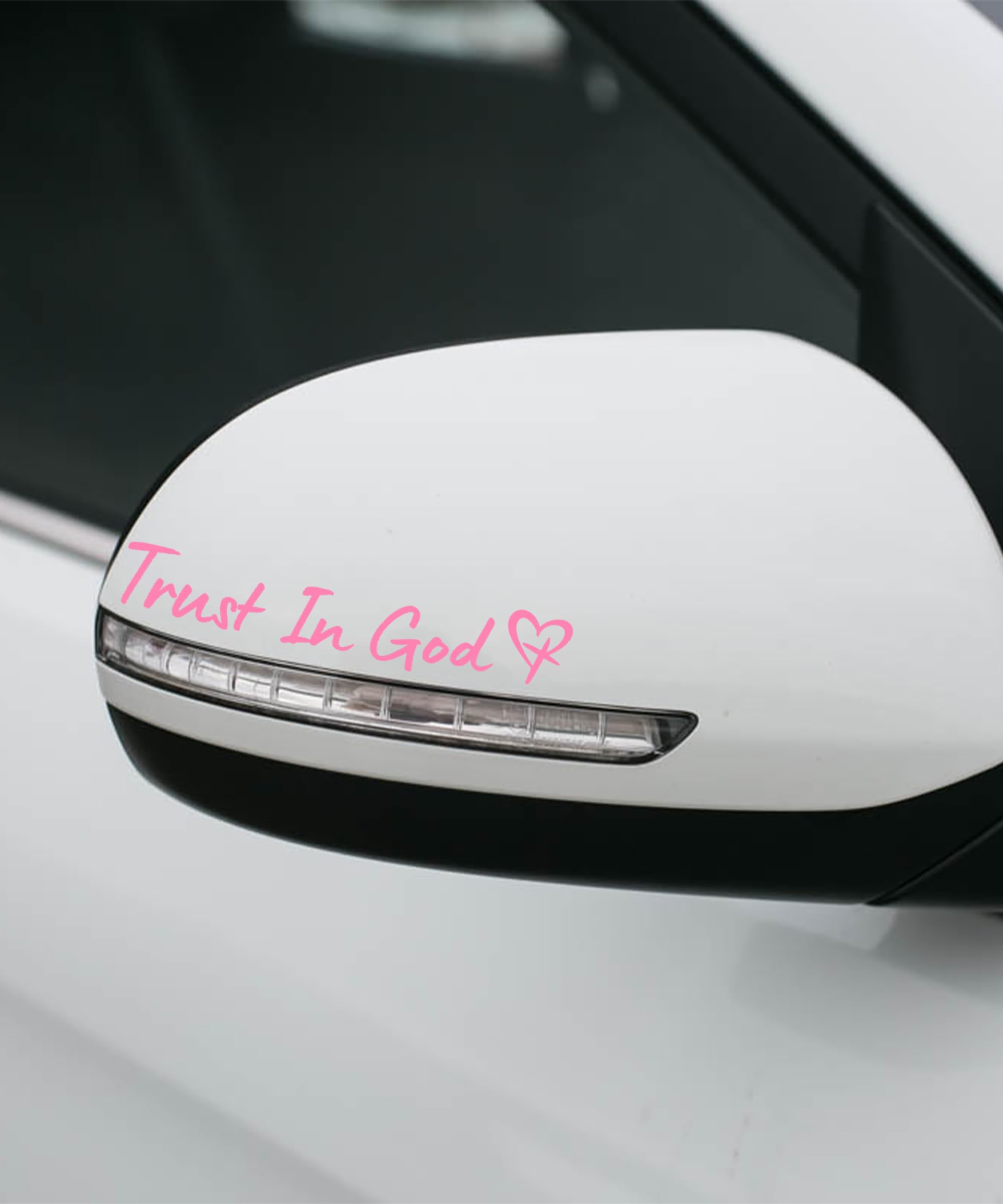 4PCS Car Stickers Car Accessories Trust in God Rearview Mirror Sticker Crystal Christian Sticker Rearview Mirror Accessories Car — view 6