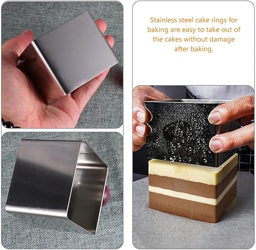 Miniatura 7 de Botella de agua para niños pequeños, anillos de acero inoxidable, 2 piezas, molde para hornear, anillos de mousse, anillos para tartas, embudo