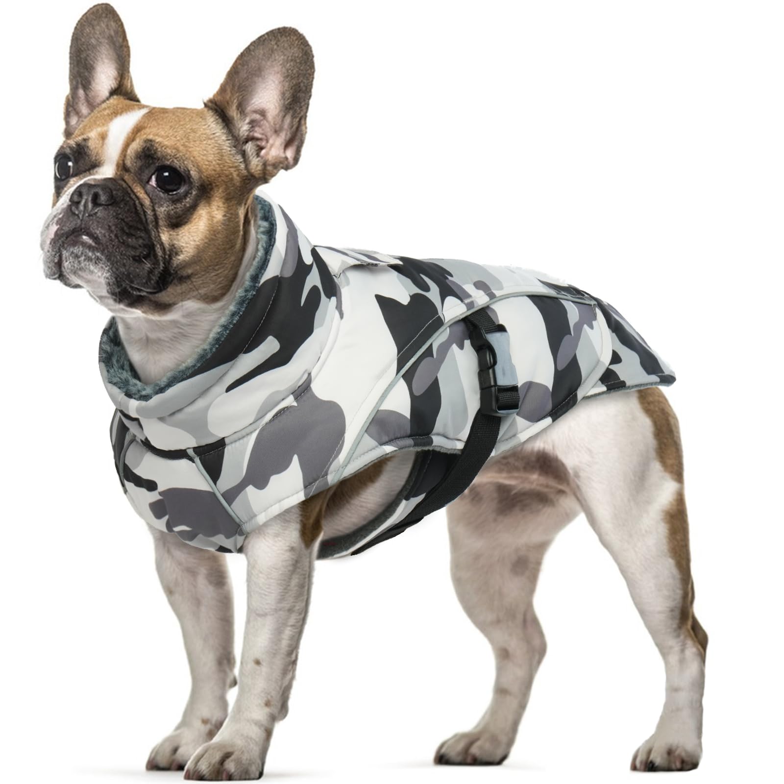Manteau d'hiver imperméable pour chien S veste polaire camouflage