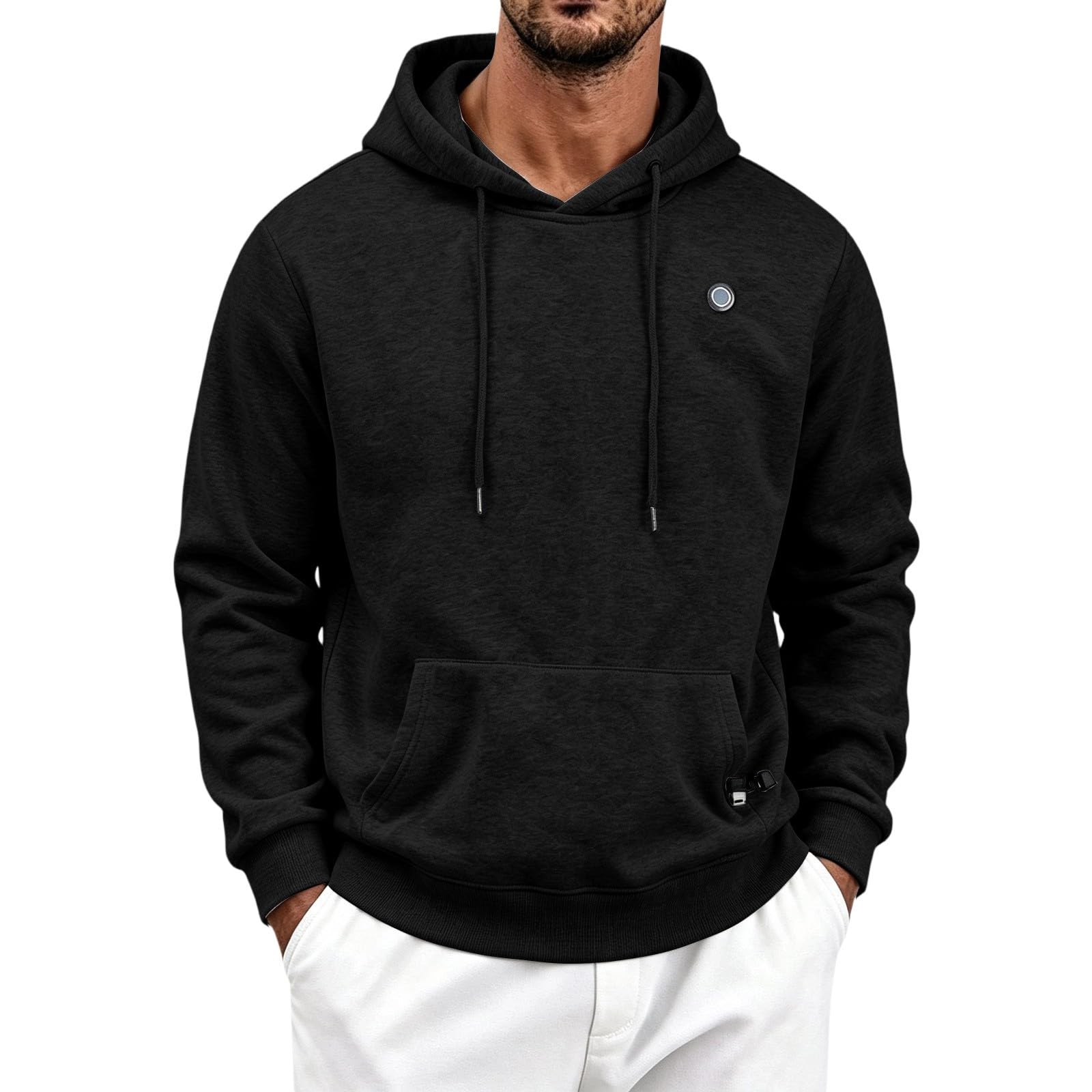 Beheizbarer Hoodie Herren Winter Warm Kapuzenpullover Beheizbare Pullover