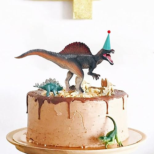 Miniatura 9 de Gemini&Genius Figuras de acción de dinosaurio de Spinosaurus con mandíbula movible para cumpleaños de niños, suministros de fiesta para niños y