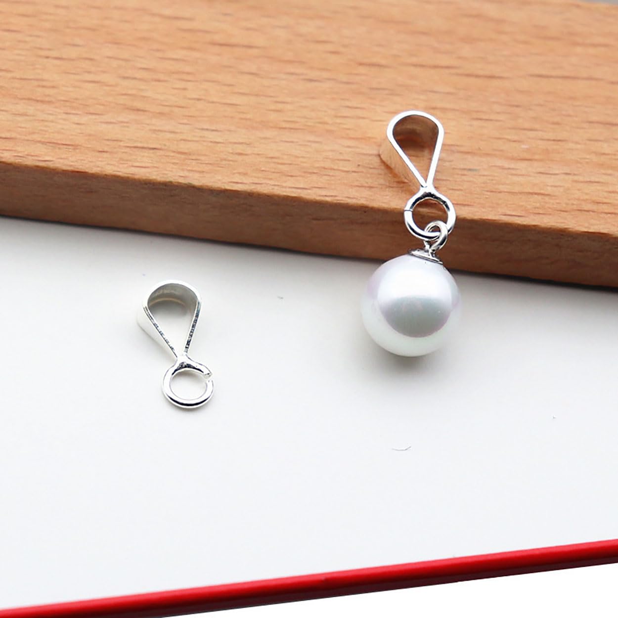 Egemmall 1PC De Plata Esterlina CZ Slider Colgante