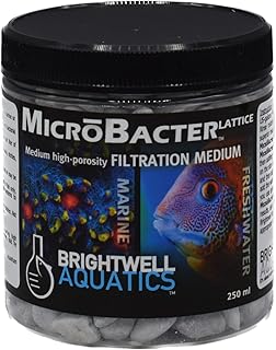 Brightwell Aquatics "MicroBacter Lattice-Nitratz", Nitrate-Reducing Natural Filtration Media for all Aquariums, 250 ml