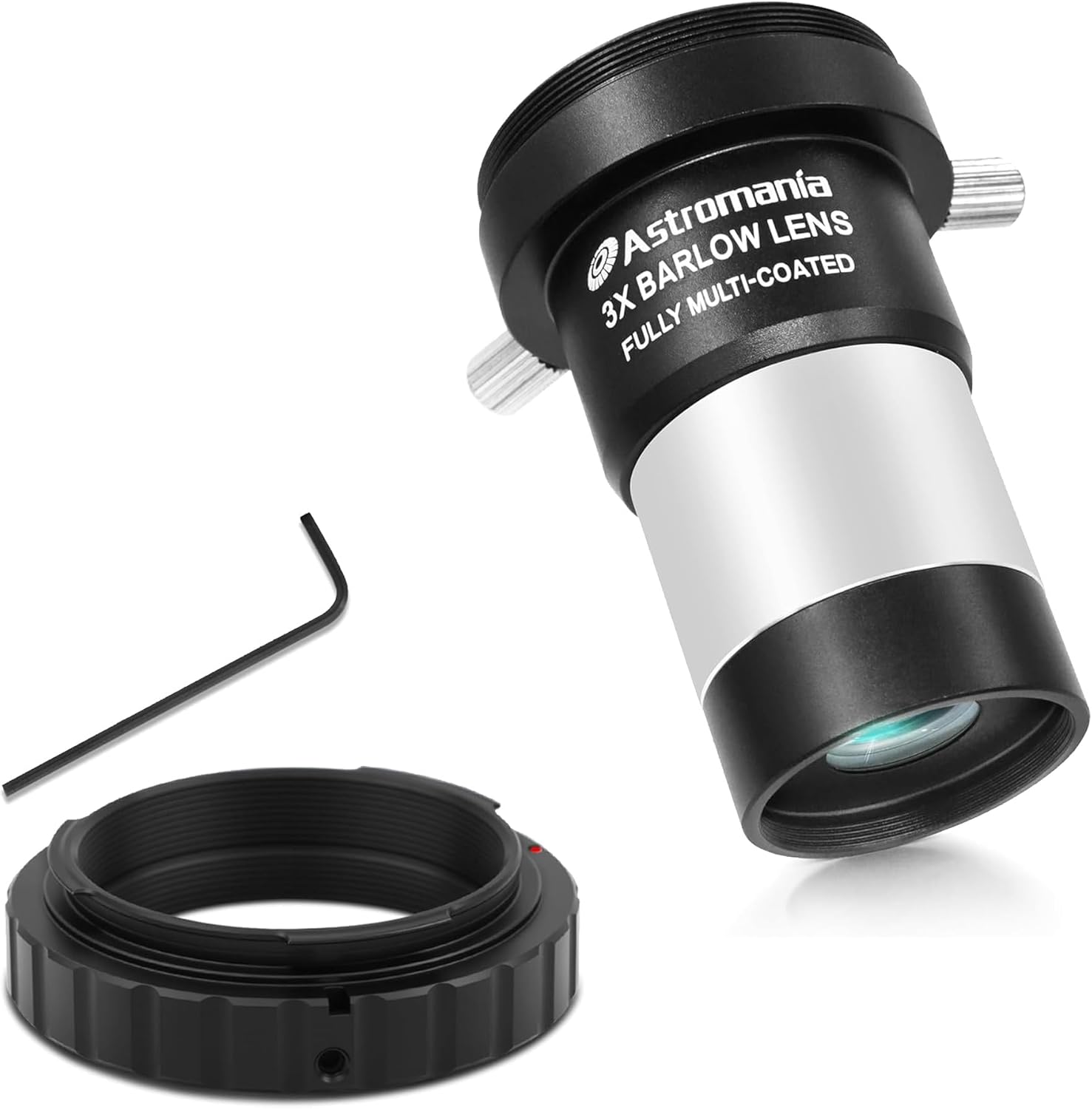 Astromania Metal T-Ring Adapter for Nikon DSLR/SLR - Bundle with - 3X Barlow Lens Upgraded 1.25 inch