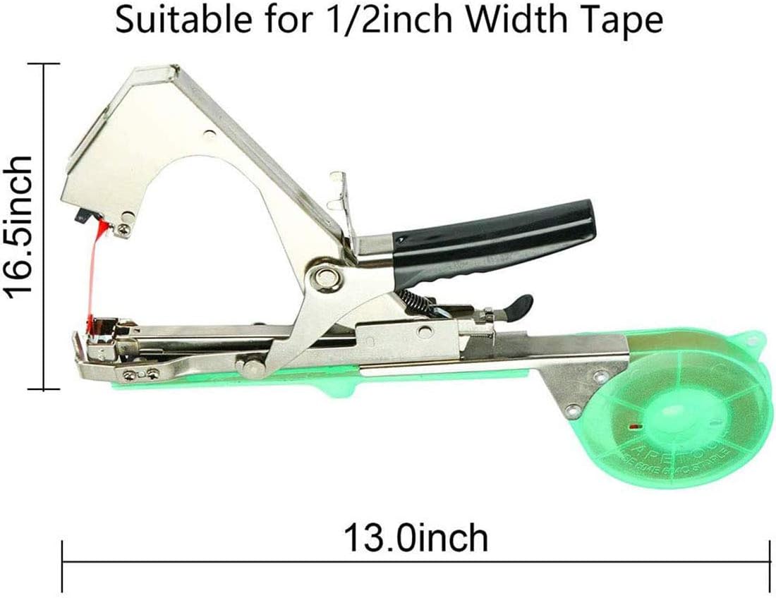Plant Tying Machine, Gardening Tools Flower Tape Taping Tools, Tapetool Machine, Gardening Gadgets Garden Claw Tool Garden Hand Tools for Vegetable, Grape, Tomato, Cucumber (Green)