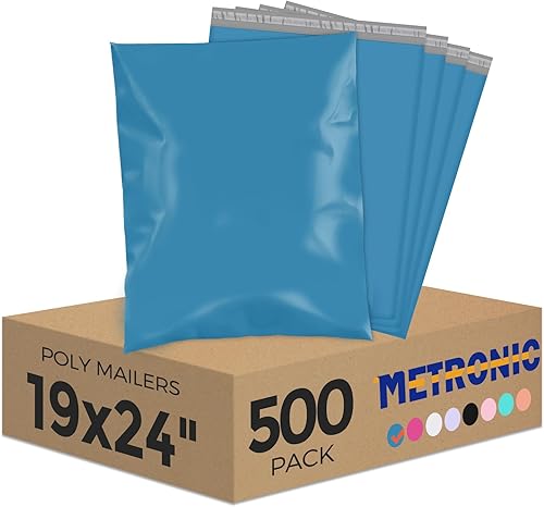 Miniatura 25 de Metronic Sobres grandes de polietileno de 19 x 24 pulgadas, 100 unidades, bolsas de envío fuertes y adherentes para ropa, bolsas impermeables