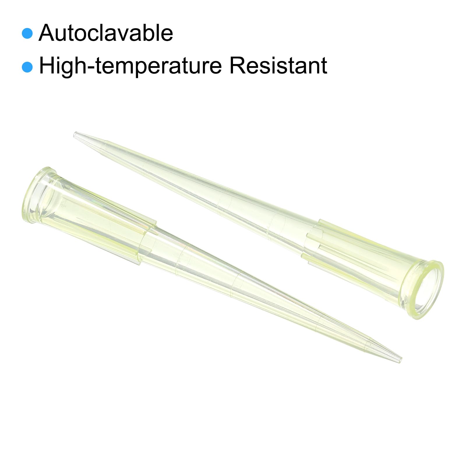 PATIKIL 200ul Pipetta Puntali, 1000pz PP Plastica Autoclavabile Universale Liquido Trasferimento Pipetta Pipettore Punte con Misurazioni Per Laboratorio, Giallo