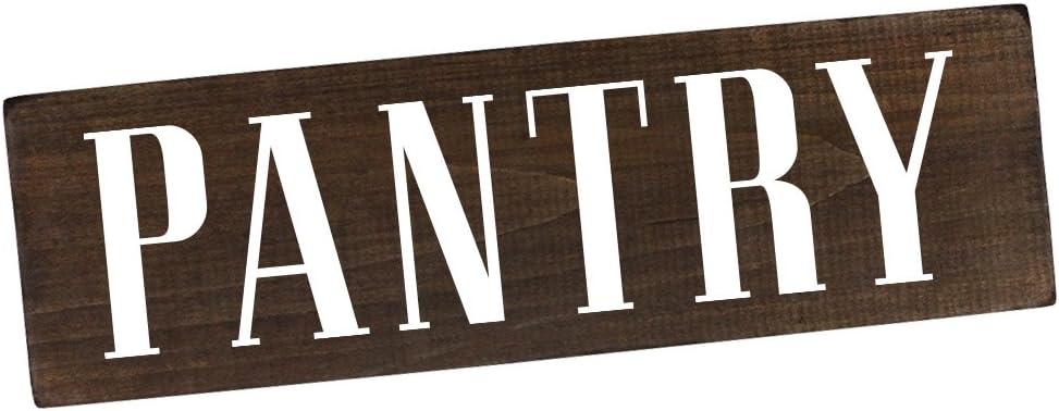 Elegant Signs Wooden Pantry Sign for Kitchen Wall Made of Rustic Wood