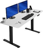 Vista 77 de VIVO DESK-KIT-1B7N-36 - Escritorio eléctrico de pie rústico de 71 x 36 pulgadas, ajuste de altura de memoria, serie 1B, marco negro con parte