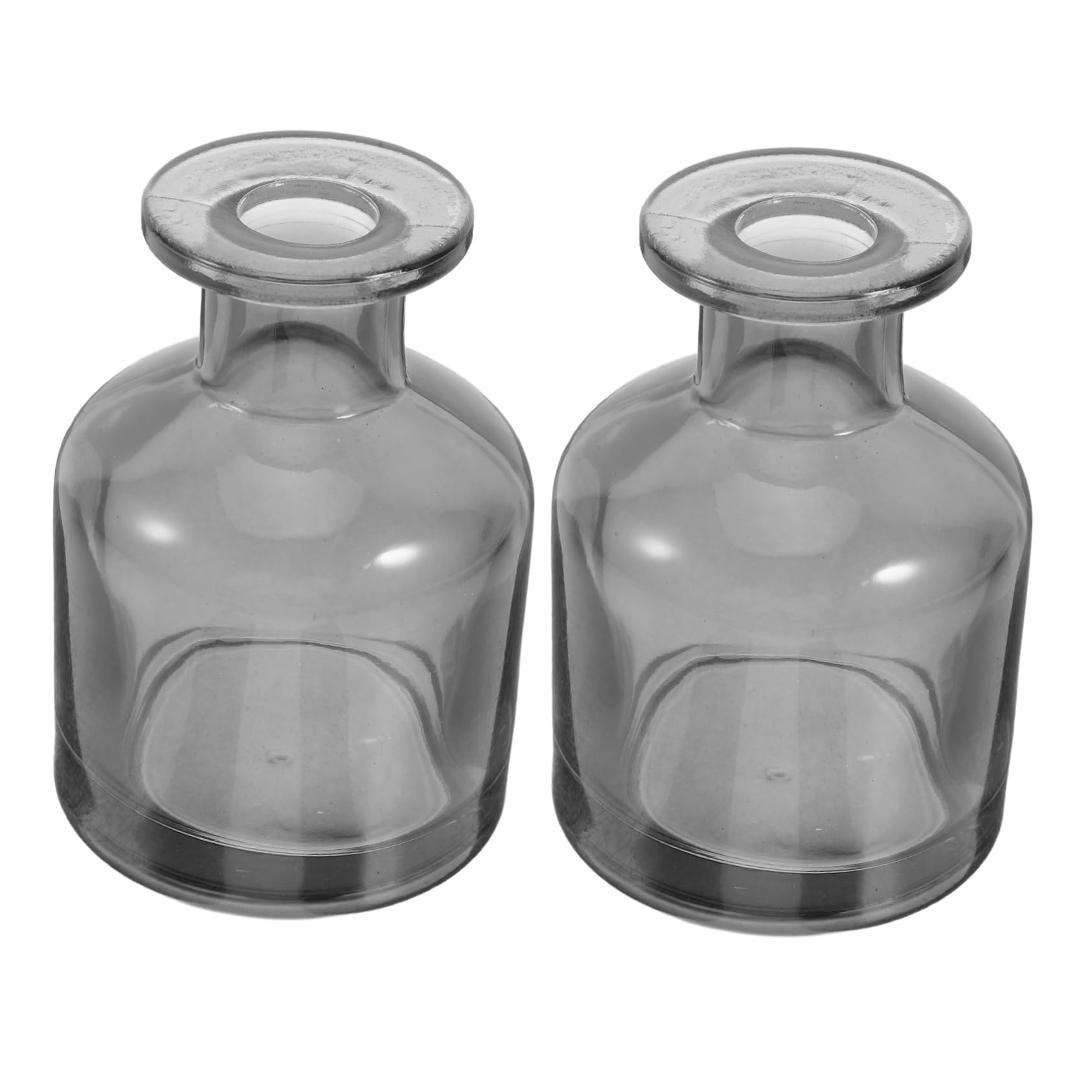 Diffuseurs de parfum en verre rond : lot de 2 flacons rechargeables pour la maison et le bureau