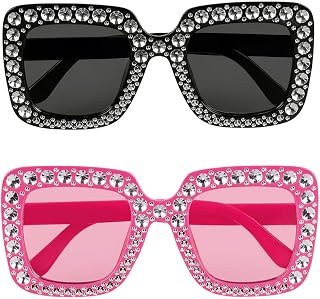 Boland - Partybrille im Set, 2 Stück, Brillen für Erwachsene, Spaßbrille, ohne Sehstärke, Sonnenbrille, Bad Taste Outfit, Zubehör für Faschingskostüme