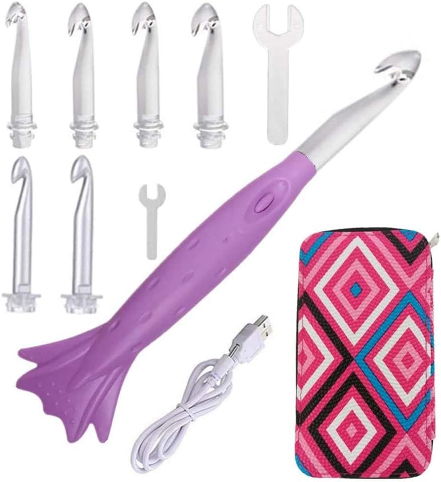 Pyatofly Lighted Crochet Hook Set, Light Up Crochet Hooks