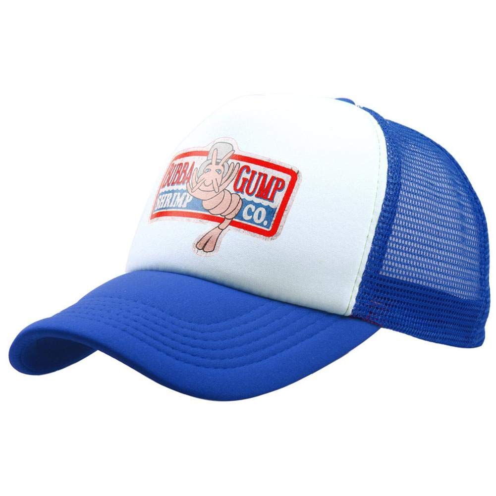 Culer Unisex Blue Summer Snapback Hat Forest Gump Shrimp Hat Mesh Baseball Trucker Cap Cosplay Costume
