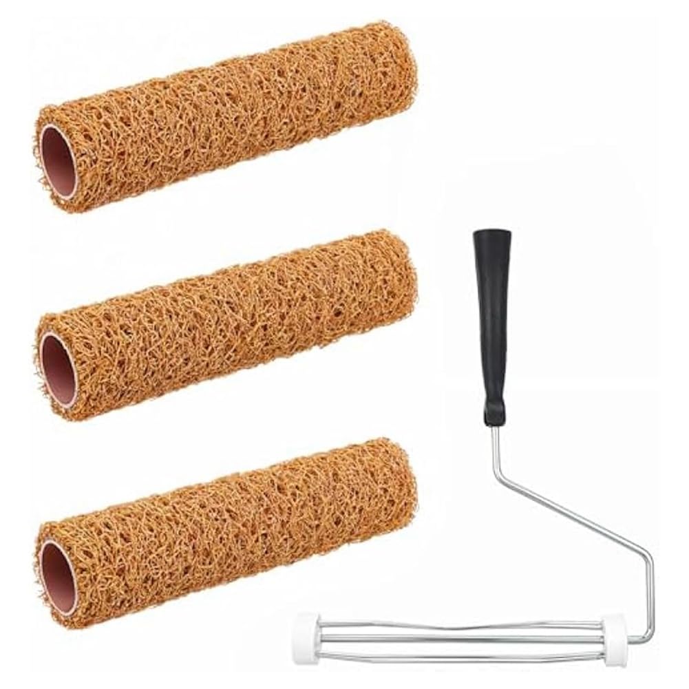 Koolenry As Shown Popcorn Ceiling Paint Roller, 9Inch Textured Paint Roller Set For Painting Walls, Home Improvement