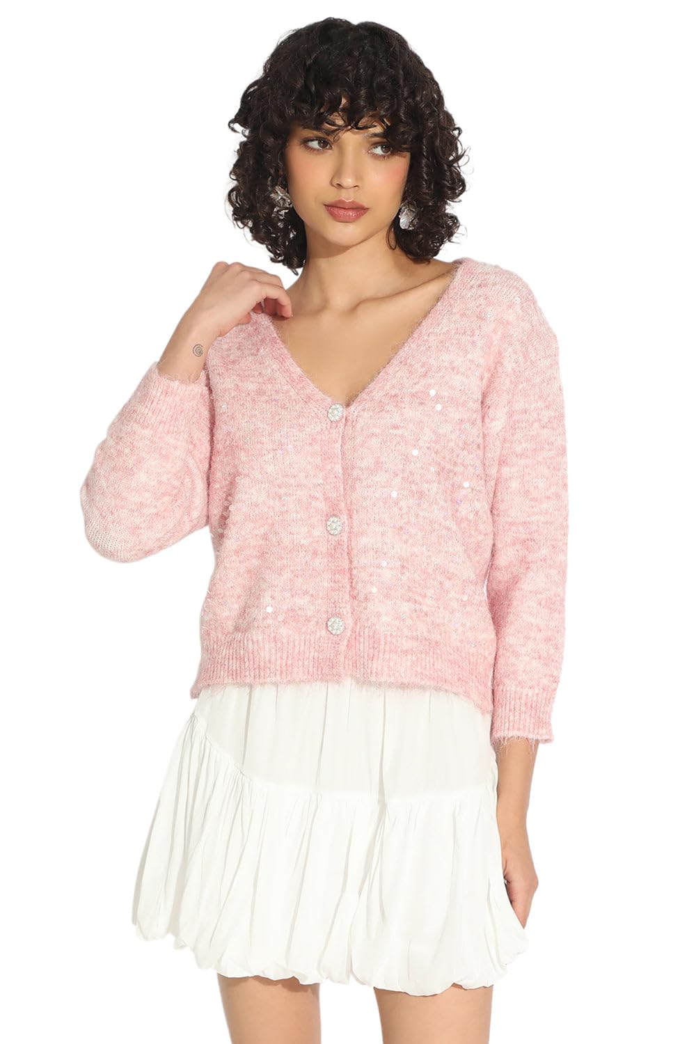 showoffff Women's Embellished Pink Sweater-CHN-1099_Pink-picture-28