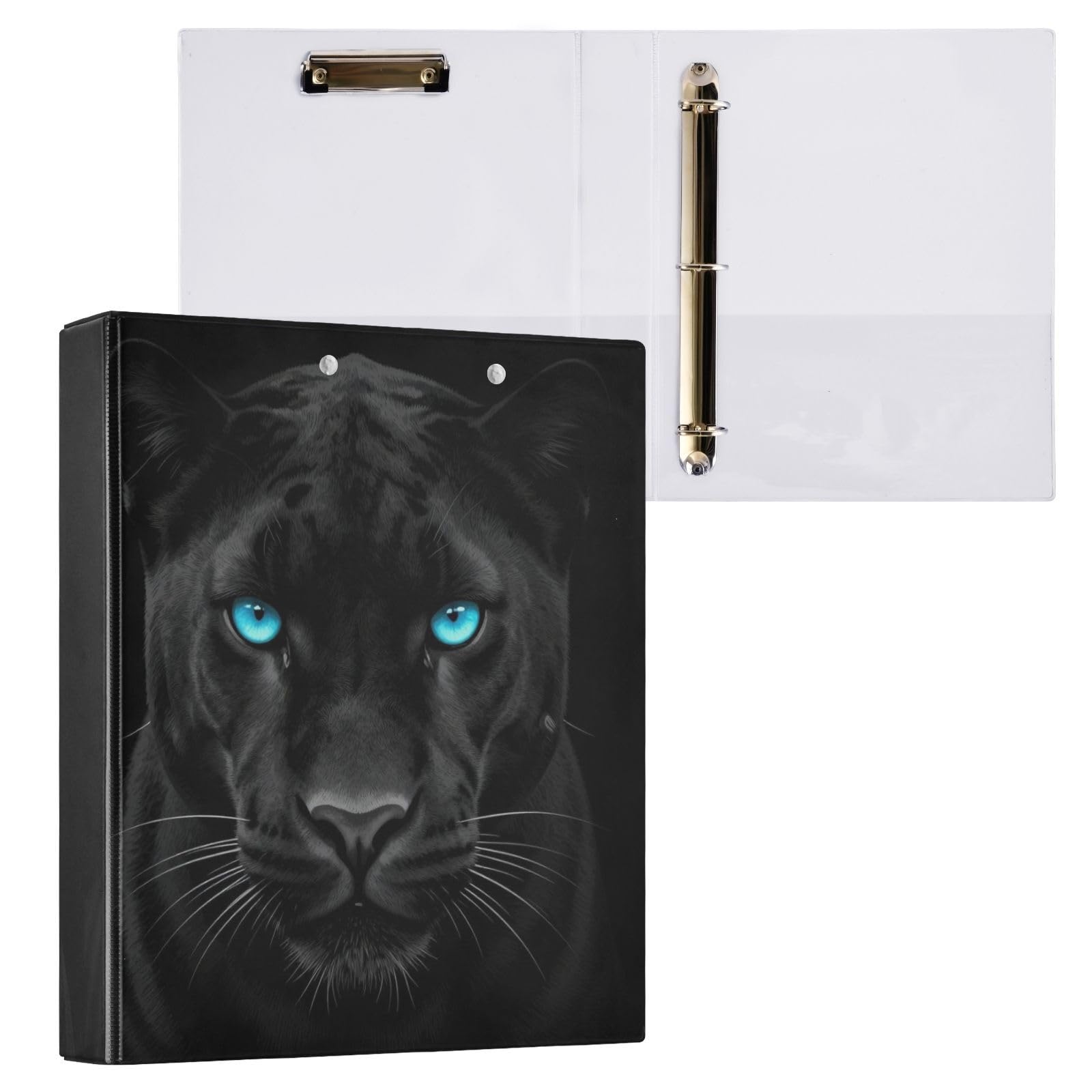 Raccoglitori da 1 e mezzo pollice per scuola Black Panther con blu brillante