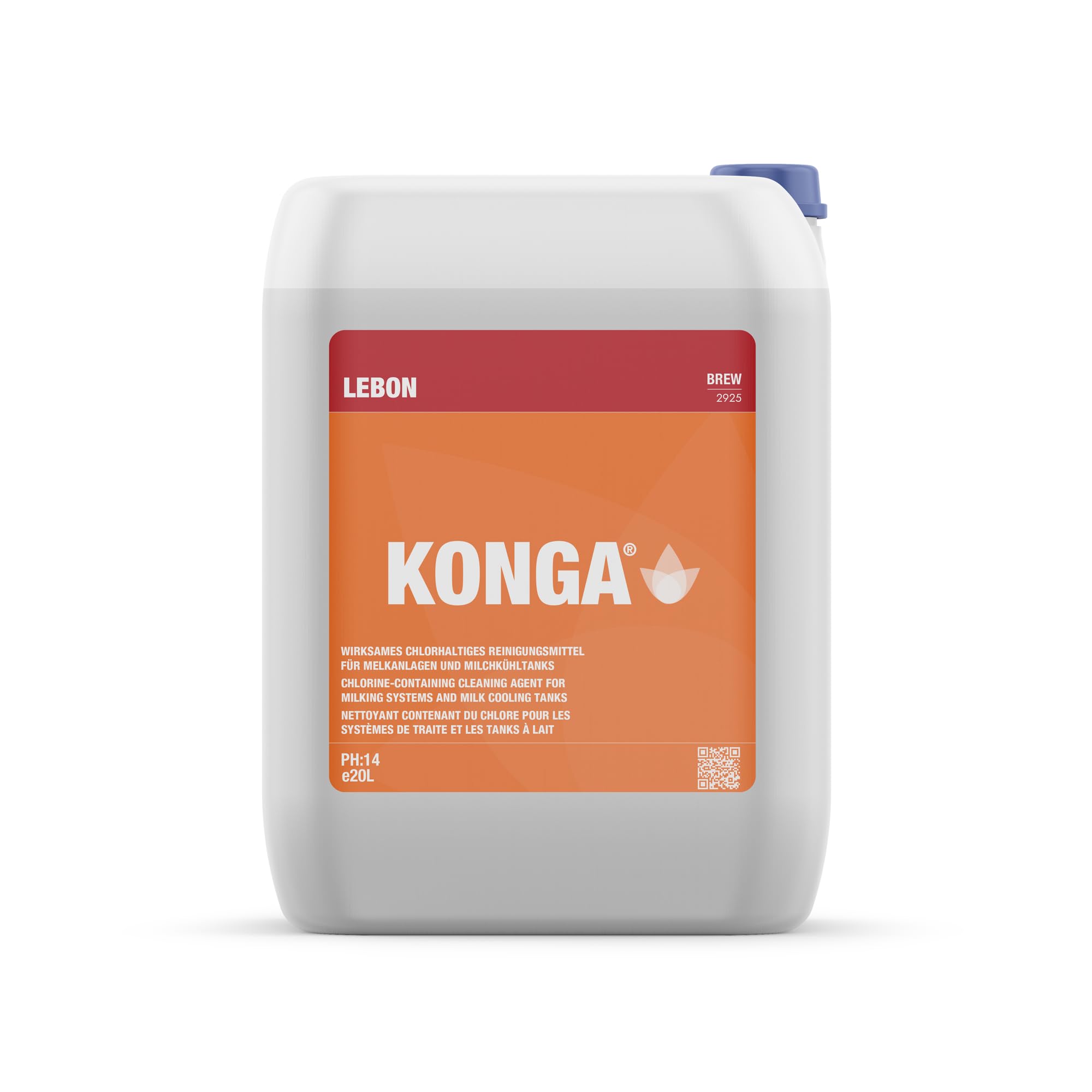 Konga Brew - Professionelles Reinigungsmittel für CIP-Systeme, Brauereien und Lebensmittelindustrie | Alkalischer Reiniger | Entfernt Fette, Proteine und organische Ablagerungen (20 L)