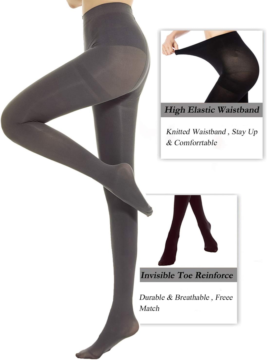 DancMolly Pairs Plus Size Fake Translucent Fleece Lined Tights