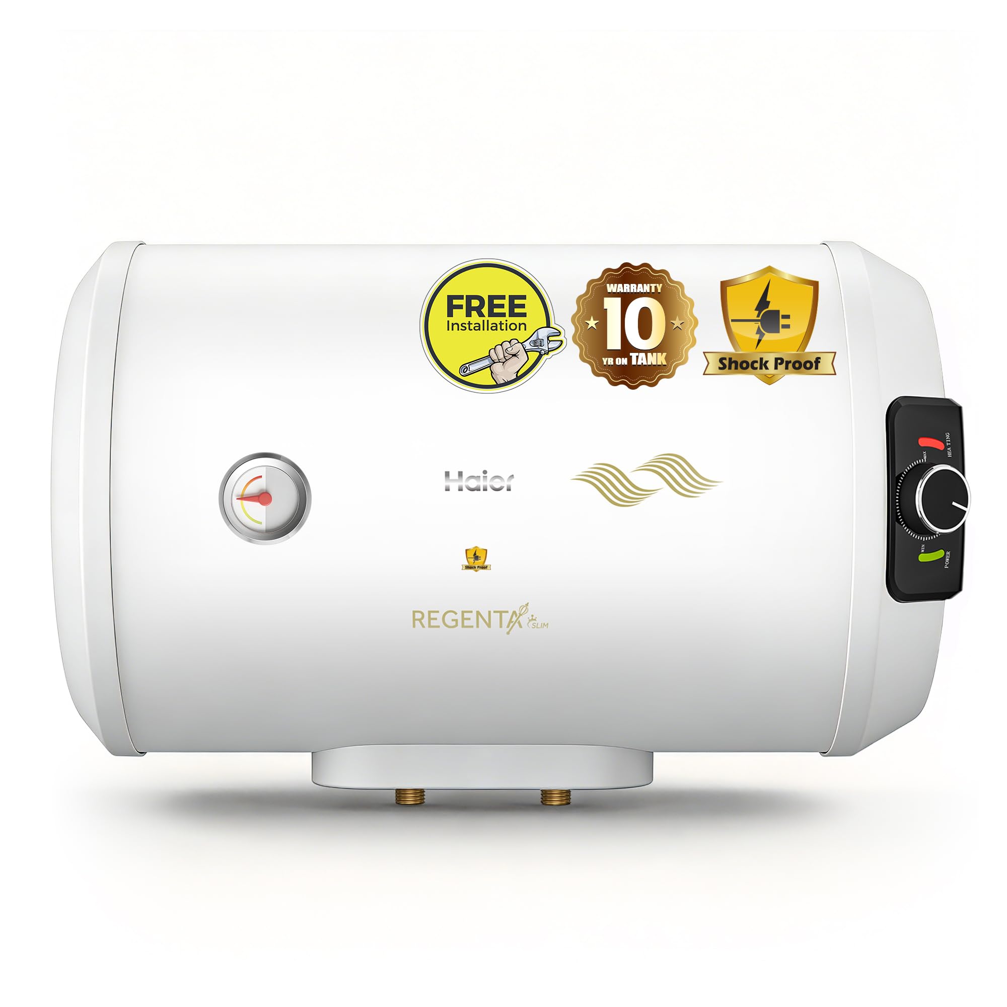 Haier Regenta Slim Water Heater Geyser 15L (Middle) | Free Installation| Shock Proof | Saves electricity | Incoloy 800 Element | Super Long 10-Yr Tank 4-Yr Product Warranty