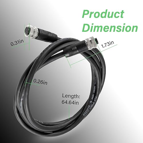 Miniatura 7 de Bzumperyz 720073-6 Cable Ethernet de 5 pies COMO EC 5E Reemplazar para Humminbird, Negro