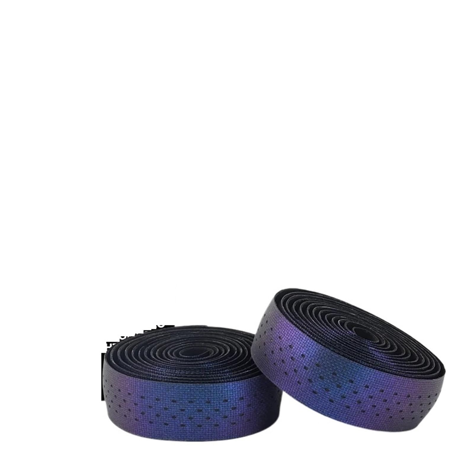 Cinta De Manillar Moto Cinta Para Manillar De Bicicleta Carretera 1 Par Perforada Transpirable PU EVA Antideslizante Amortiguador Con 2 Enchufes(Gradation Purple)