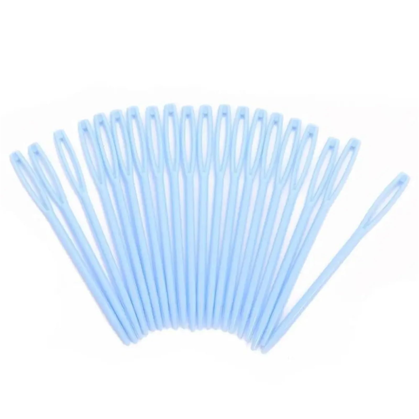 Large Eye Sewing Needles 200 pcs Plastic Sewing Needles Stitching Handmade Weaving Tools Accessories(Blue-7cm)