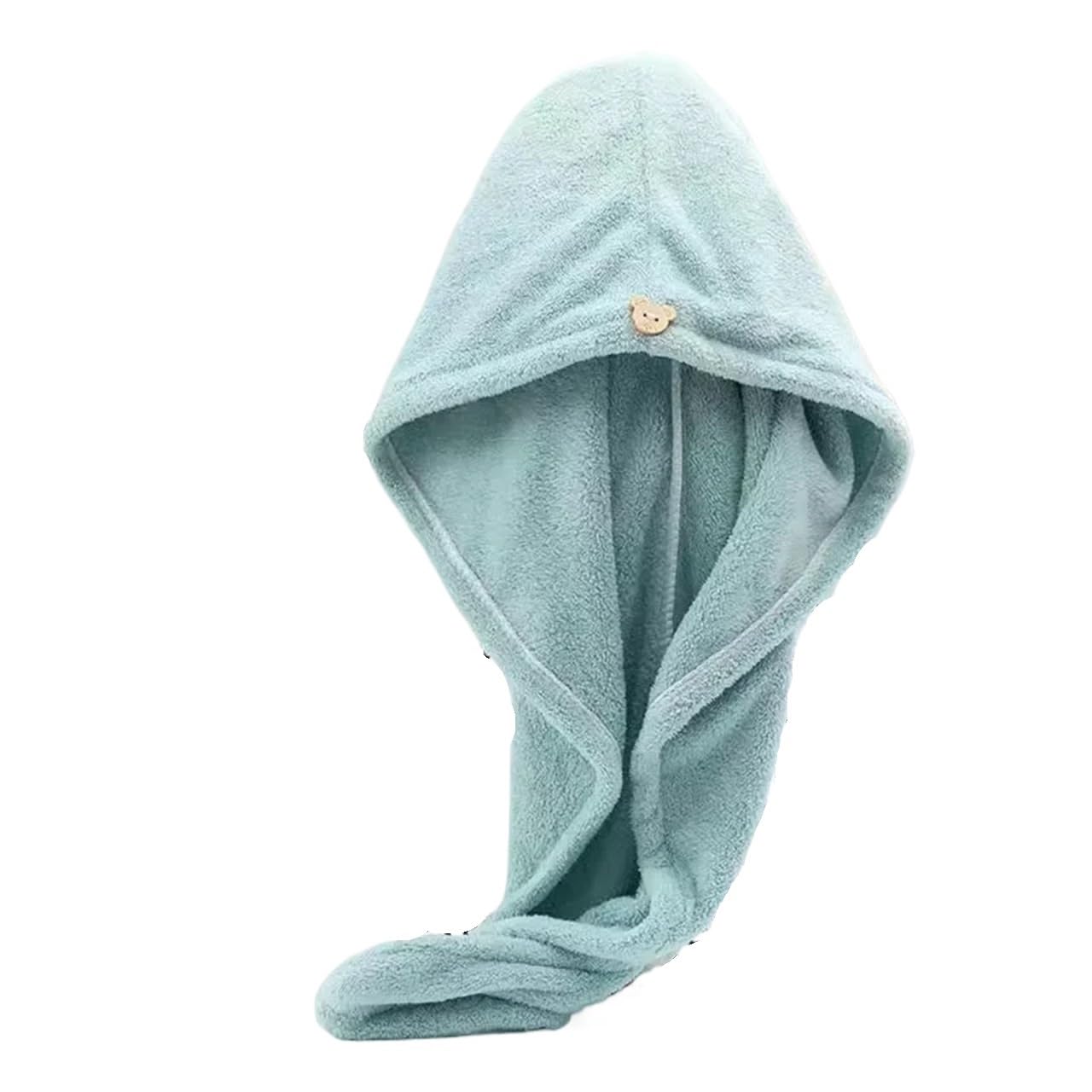 YXINAER Hair Drying Cap Quick Dry Hair Drying Microfiber Towels Bathroom Accessories Nursing Cap With Buckle Sauna Spa Towel Bath(Grey,3pcs)