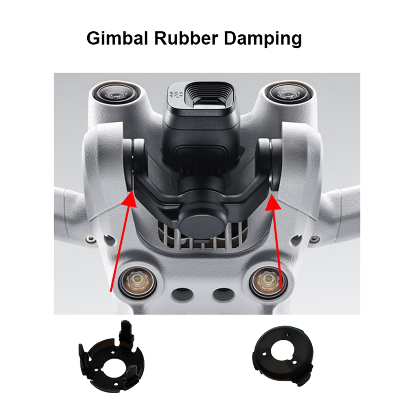 Gimbal Smorzatore di Gomma per DJI Mini 3 Pro / Mini 3, Assorbimento Ammortizzatore per Riparazione Telecamera