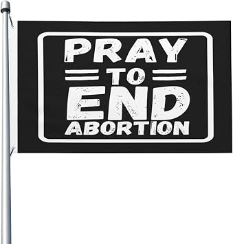 Christ Cross Bless Pro-Life Pray To End Abortion Flag 3x5 Ft Double Sided Rectangular Outdoor Flag Yard Sign Garden Decor Flag With Brass Grommets