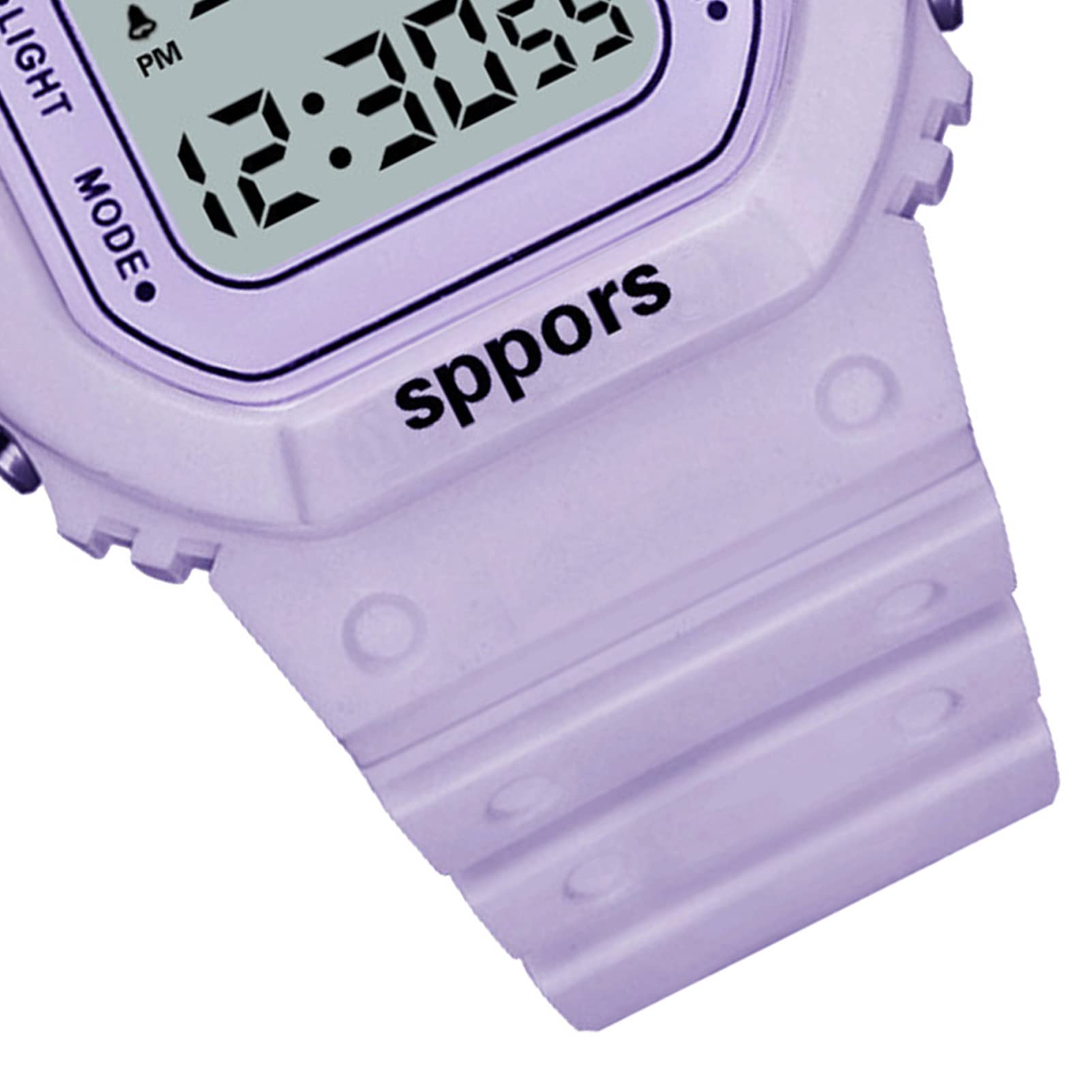 LED Electronic Sports Watch Lightweight Luminous Smartwatch for Boys Girls Purple