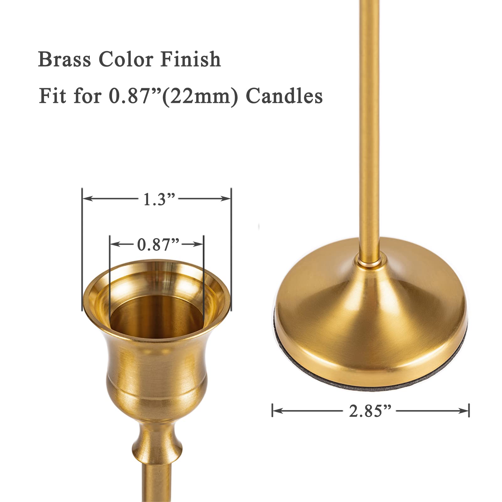Amazon.co.jp: キャンドルホルダー 6個セット ゴールドキャンドル