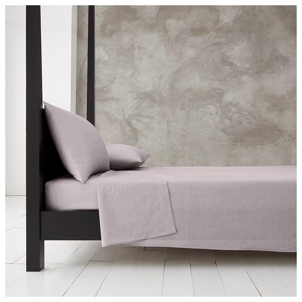 Easy Care Flat Sheets Double - Breathable Bed Sheet Double - Fade Resistant Flat Double Bed Sheets, Grey