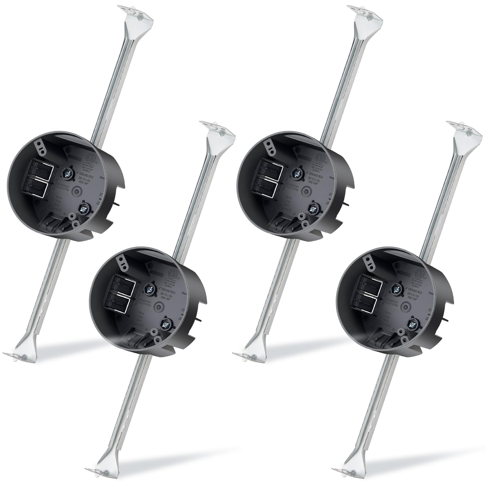 Therwen 2 Pcs Round Ceiling Electrical Box Fan Mounting Bracket, Gray — Amazon image 7
