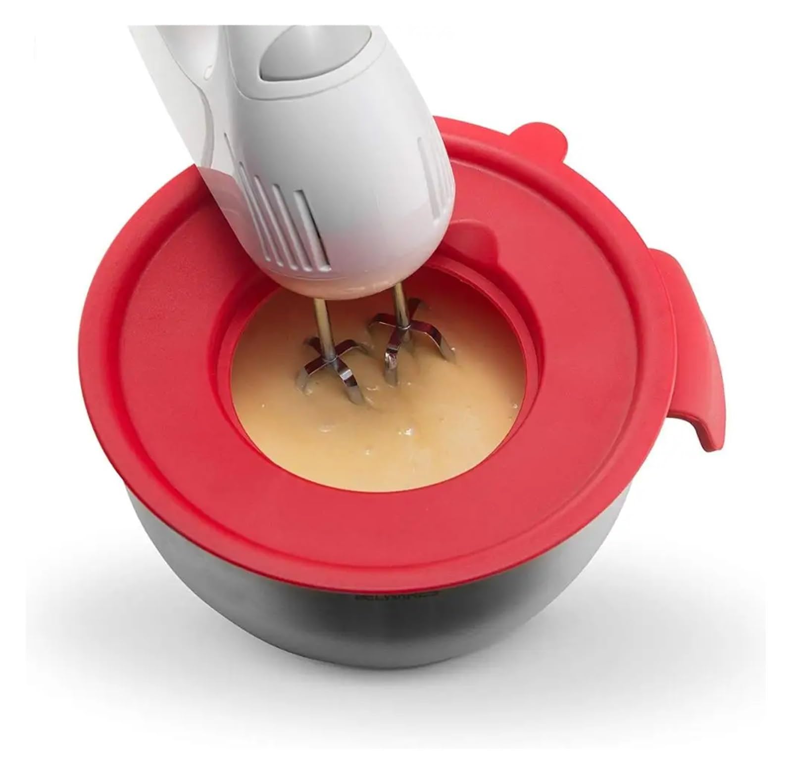 Salatmixer-Schüsseln-Set aus Edelstahl | Mit Deckel/Griff/Reibe/Eierschläger, rutschfeste Küchen-Backschüssel(18cm)