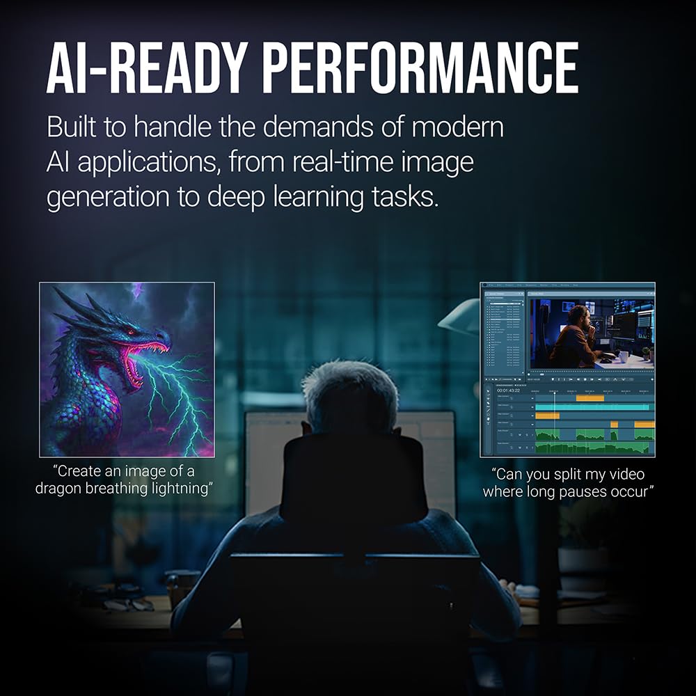 PNY CS3250 2TB Gen5 SSD PCIe NVMe M.2 2280 – Up to 14,900MB/s - AI Application Ready, Ideal for Gaming, Photo/Video Editing, Demanding Workstations - Internal Solid-State Drive M280CS3250-2TB-TB - Additional View