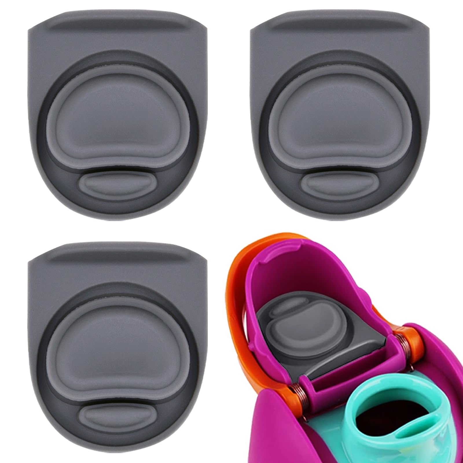 BMSQOFD 3pcs Replacement Rubber Stopper Seal Compatible with Owala FreeSip 24oz 32oz,Water Bottle Lid Insert Cap Silicone Seal Parts for Owala 16/19/24/32/40oz Spout Gasket Mouthpiece Accessories PE1