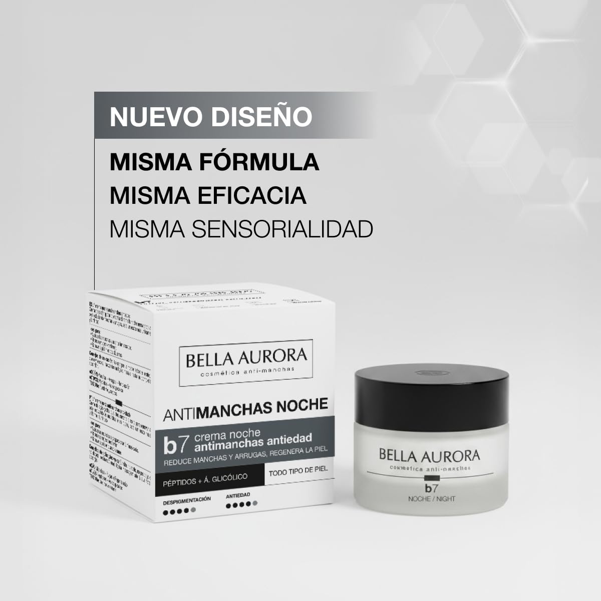 Bella Aurora B7 Crema Antimanchas y Antiedad Noche | Renueva la Piel mientras Duermes | Reduce Manchas y Arrugas | Mejora Firmeza y Luminosidad | Tratamiento Facial Nocturno | 50 ml