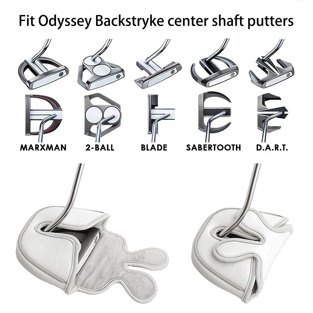 BIG TEETH Golfschlägerhauben für Putter mit Mittelschaft, passend für Odessey Backstryke Putter