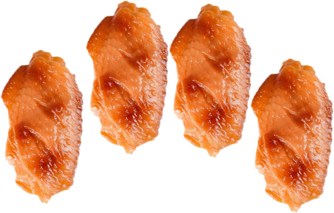BESPORTBLE 5sets 4pcs Realistic Fake Chicken Wings Display Models Food Props for Bakery Restaurant House Decor Photography Events Imitated Food Decor Lightweight and 4pcs*5