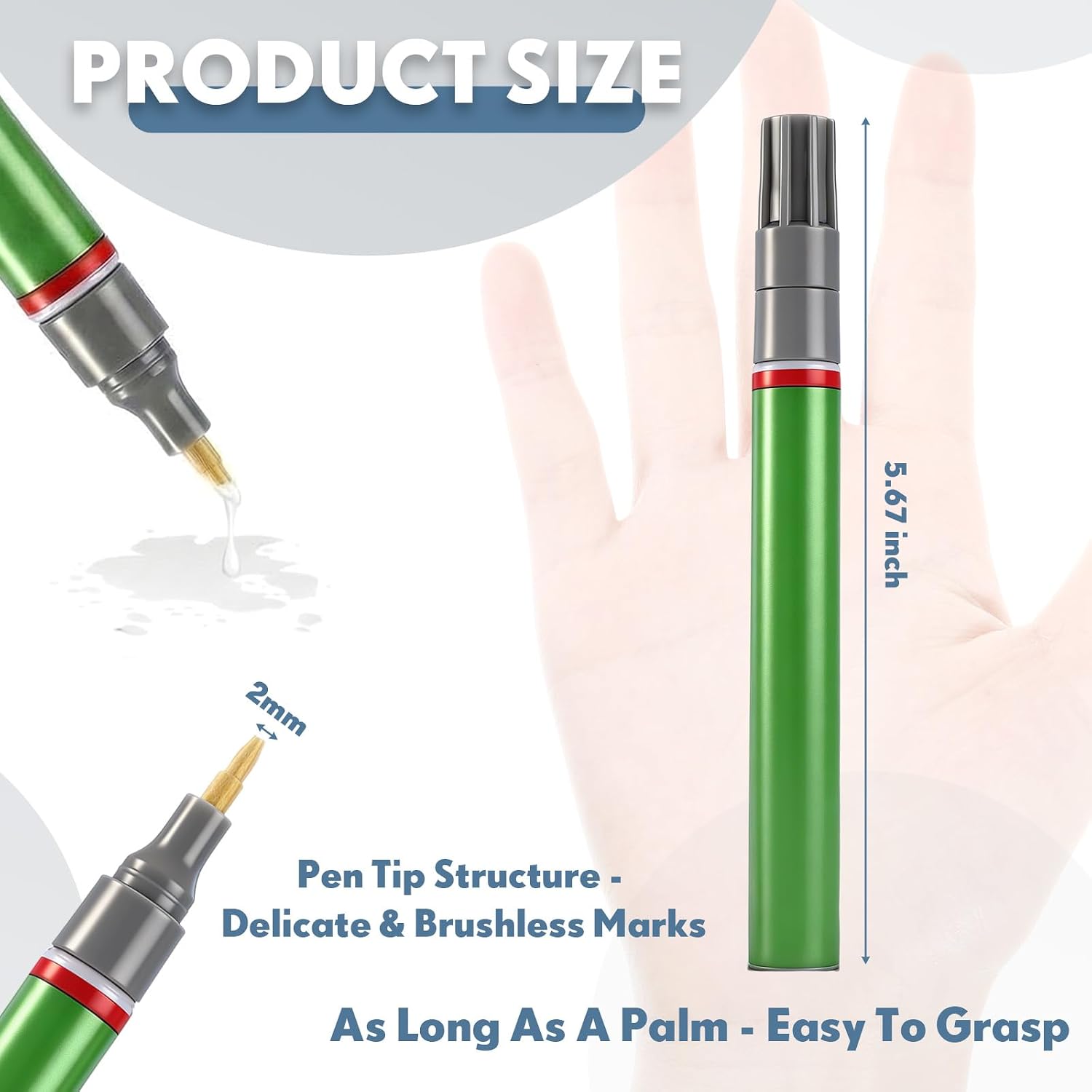 Car Paint Primer Touch up Primer Pen for Chip and Scratches for Painted and Metal Surfaces, Automotive Primers Pen, Auto Paint Repair Pens