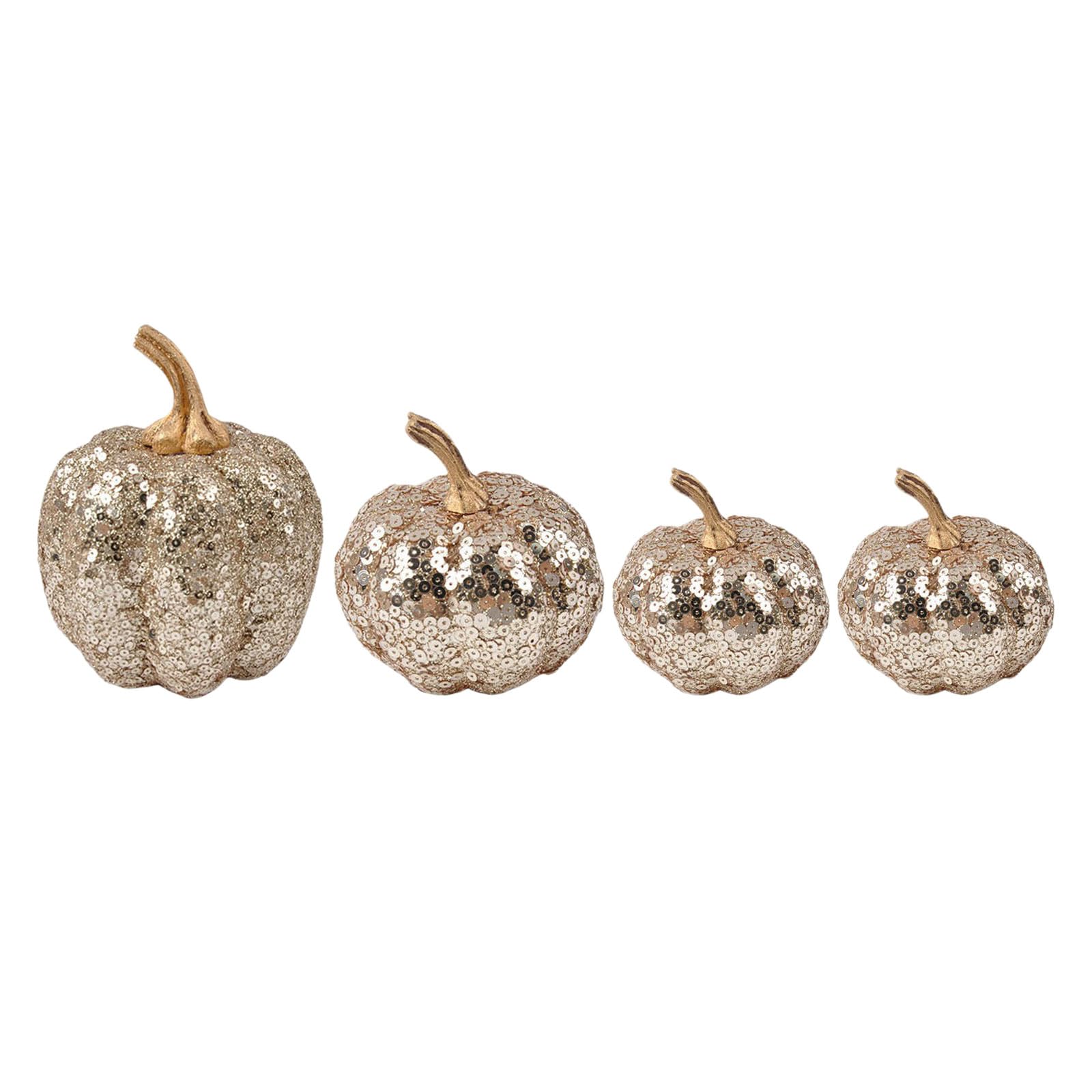 Halloween Pumpkin Centerpiece Decor, 4 Piece Faux Foam Set with Textured Finish for Fall Tables, Shelves and Mantels Faux Pumpkin Decor Textured Centerpiece Fall Tabletop Display Harvest Mantel Party