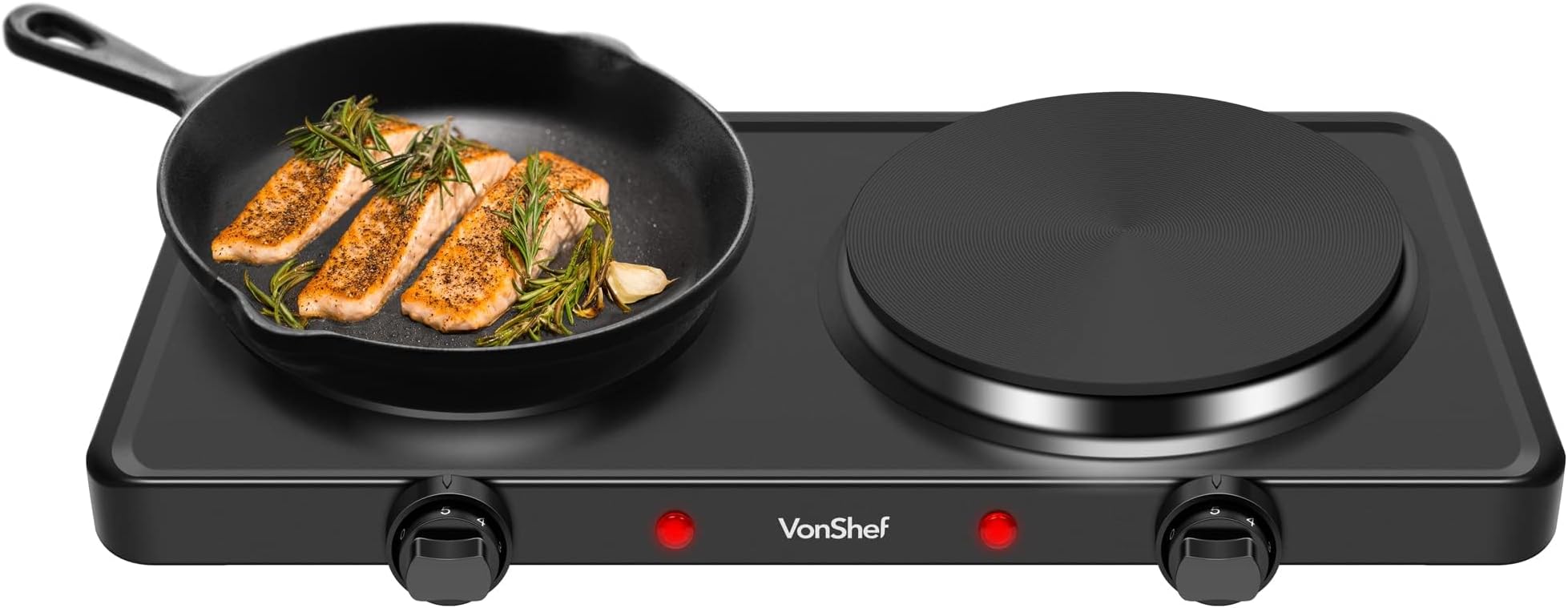 Geepas 2000W Double Hot Plate for Flexible & Precise Table Top Cooking